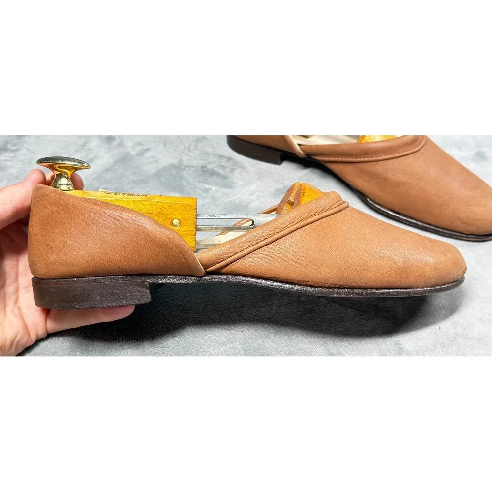 Sesto Meucci Mules Womens 11 M Brown Leather Slip On Made in Italy